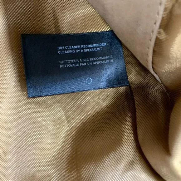 BlankNYC Jacket Quick Action 100% Goat Leather Brown Button Snap